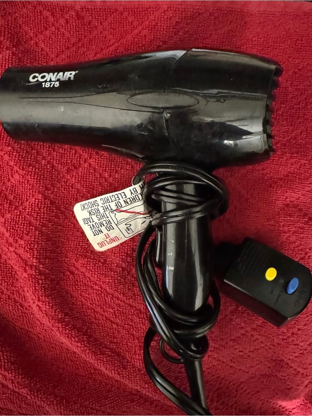 Conair 1875 Black Travel Hair Dryer